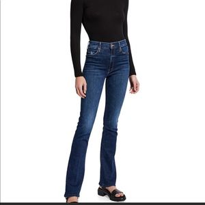 MOTHER denim high waisted runaway flared skinny